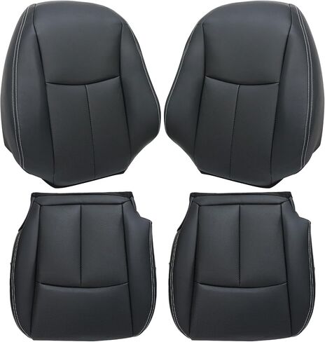 GXARTS Driver and Passenger Side Bottom and Top Lean Back Replacemrnt Perforated Leather Seat Cover Tan Compatible with Infiniti Q50 2014 2015 2016 2017 2018 2019 2020 in Kuwait