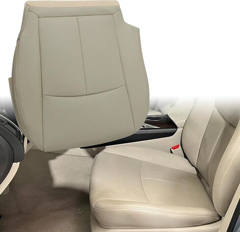 GXARTS Driver and Passenger Side Bottom and Top Lean Back Replacemrnt Perforated Leather Seat Cover Tan Compatible with Infiniti Q50 2014 2015 2016 2017 2018 2019 2020 in Kuwait
