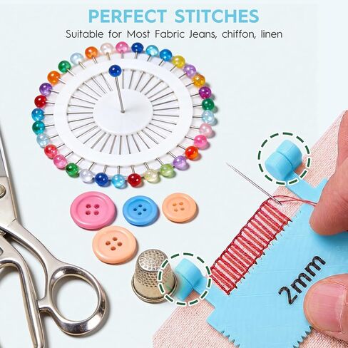 Clip On Sewing Ruler, 2/3/4/5/6mm Edge Stitch Lock and Sewing Gauge, Stitch Guide Lockranding Tool for Embroidery Fabric Hand Sewing(Blue) in Saudi Arabia