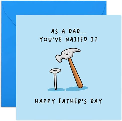 Old English Co. Fun Father's Day Card for Him - You've Nailed It Card for Dad - Hilarious Dad Joke - For DIY Expert - Cute Father's Day Card for Men | Blank Inside in Kuwait