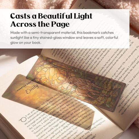 Kaciola 10PCS Stained Glass Bookmarks, Fantasy Transparent Book Marks for Reading, Book Lovers Bookish Items Gift, Cool Bookmarks Accessories for Women Men Book Lovers Booktok (Fantasy) in Saudi Arabia