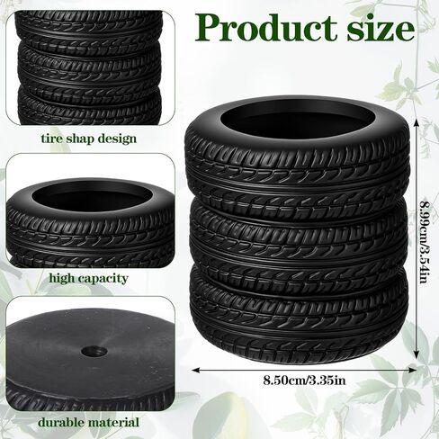 12 Pcs Tire Pen Holder Desk Decorations for Men - Funny Car Tire Stack Pencil Pot for Office Accessories, Unique Gift Idea in Kuwait