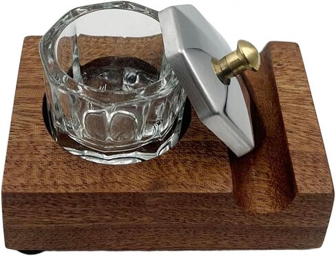 Ink Well for Dip Pen Wooden Calligraphy Pen Holder Oblique Nib Holder Glass Ink Bottle Container Desktop Tabel Decoration in Saudi Arabia