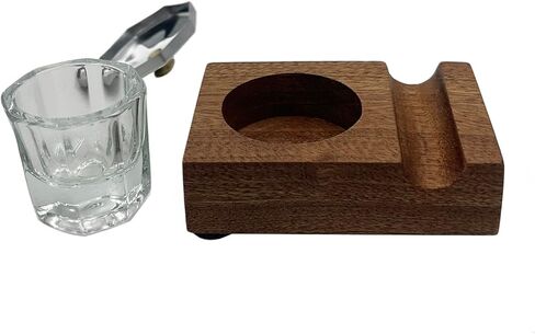 Ink Well for Dip Pen Wooden Calligraphy Pen Holder Oblique Nib Holder Glass Ink Bottle Container Desktop Tabel Decoration in Saudi Arabia