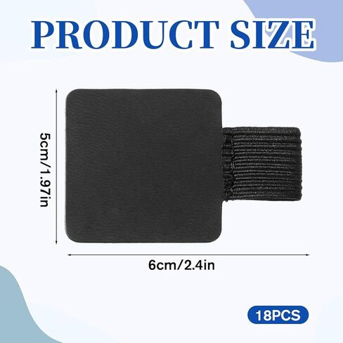 JJUNW 18 Pcs Notebook Pen Loop Holder, Pencil Holders Elastic Loop, Self-Adhesive Pen Holder for notebook for NotebookJournals Calendars Planners Tablet Case for School Office in Kuwait