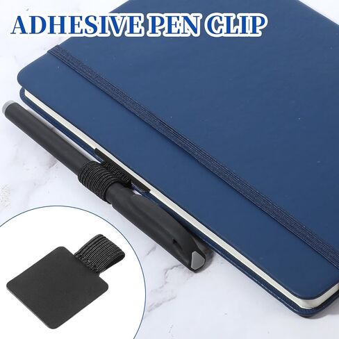 JJUNW 18 Pcs Notebook Pen Loop Holder, Pencil Holders Elastic Loop, Self-Adhesive Pen Holder for notebook for NotebookJournals Calendars Planners Tablet Case for School Office in Kuwait