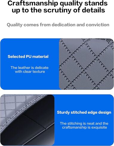 Self-Adhesive Car Seat Side Pocket Organizer with Cable Port - Black PU Leather Storage Pouch for Phone & Keys, Fits Gaps, Console & Door (2 PCS) in Saudi Arabia