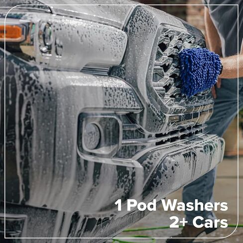 Greenworks Car Wash Pods, High-Foaming Biodegradable Car Soap, Water-Soluble Pre-Measured Pods, Streak-Free Finish, Amazing Scent, 12 Count in Kuwait