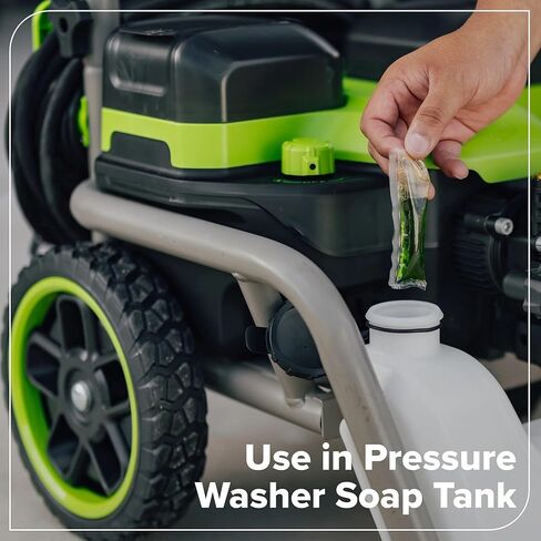 Greenworks Car Wash Pods, High-Foaming Biodegradable Car Soap, Water-Soluble Pre-Measured Pods, Streak-Free Finish, Amazing Scent, 12 Count in Kuwait