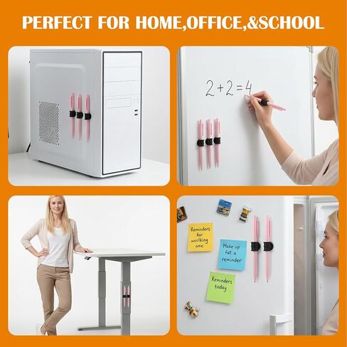 3 Pcs Magnetic Pen Pencil Holder Silicone Magnetic Pen Holder for Most Pens, Pencils, Thin Markers, Adjustable Pencil Holders for Refrigerator, Whiteboards, Workshops, Offices, Classrooms and Kitchens in Kuwait