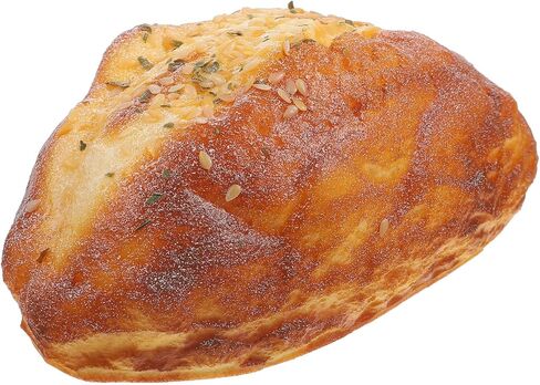 HOMSFOU Artificial Bread Fake Sesame Bread Realistic Food Model French Bread Photography Prop for Home Cake Shop Display Prop Fake Bread Shop Supply in Saudi Arabia