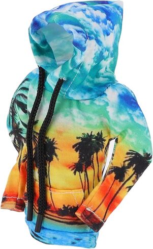 Universal 11 x 15 cm/4.33"x5.91" Gear Shift Knob Cover Decoration Stick Shifting Handle Protector Polyester 1 Pc Coconut Tree Hoodie Style Yellow in Kuwait