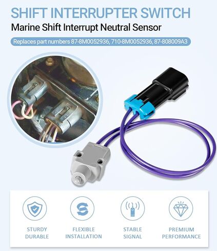 Shift Interrupter Switch Compatible with Mercruiser 8M0052936 / 87-808009A3 | Marine Shift Interrupt Neutral Sensor for Mercury 3.0L, 4.3L, 350 MAG, 383, 5.0L & 6.2L MPI Engines in Kuwait