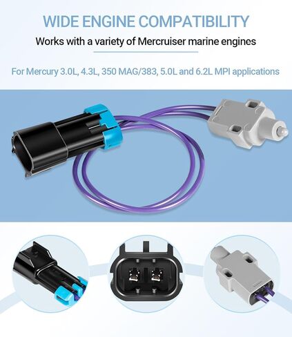 Shift Interrupter Switch Compatible with Mercruiser 8M0052936 / 87-808009A3 | Marine Shift Interrupt Neutral Sensor for Mercury 3.0L, 4.3L, 350 MAG, 383, 5.0L & 6.2L MPI Engines in Kuwait