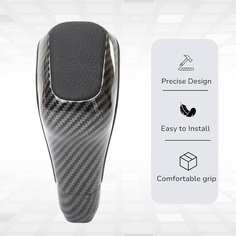 Car Gear Shift Knob Fit for Toyota 4Runner TRD 2010-2019 Tundra 2007-2019 – Leather ABS Automatic Head Shifter Handle, 1pc Carbon Fiber Pattern in Kuwait