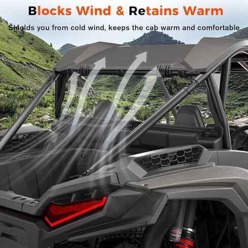 Rear Windshield for RZR XP 1000/ XP 4 1000 2024 2025 2026 Accessories, Polycarbonate UTV Clear Windscreen for Polaris RZR XP 1000 / XP4 1000 2024+, Light Rear Window Protects in Saudi Arabia