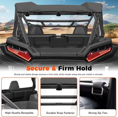 Rear Windshield for RZR XP 1000/ XP 4 1000 2024 2025 2026 Accessories, Polycarbonate UTV Clear Windscreen for Polaris RZR XP 1000 / XP4 1000 2024+, Light Rear Window Protects in Saudi Arabia