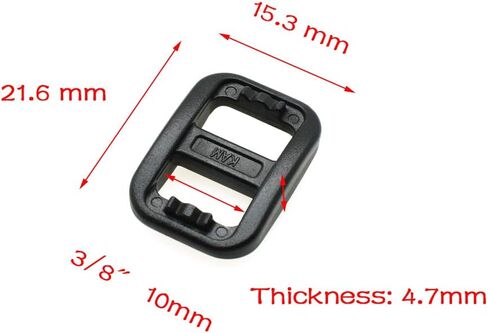 110pcs 3/8" Plastic Tri-Glide Buckles for Pet Collars, 12 Colors, DIY Strap Webbing Bag Parts Accessories in Kuwait
