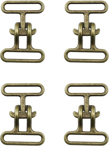 HJGarden 4PCS 30mm Metal Clothing Buckles Coat Decorative Belt Alloy Twist Buckles Antique Bronze For Capes Sweaters Woolen Sweaters Scarves Overalls in Kuwait
