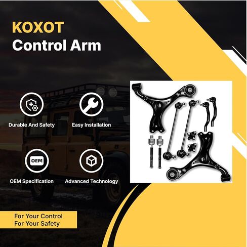 10Pcs Front Suspension Kit Control Arm Ball Joint Sway Bar Tie Rod for Honda Civic 2013 2014 2015, Replace OE# K623123 K623124 K500234 K750604 ES800912 ES800913 EV800906 in Kuwait