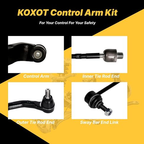 10Pcs Front Suspension Kit Control Arm Ball Joint Sway Bar Tie Rod for Honda Civic 2013 2014 2015, Replace OE# K623123 K623124 K500234 K750604 ES800912 ES800913 EV800906 in Kuwait