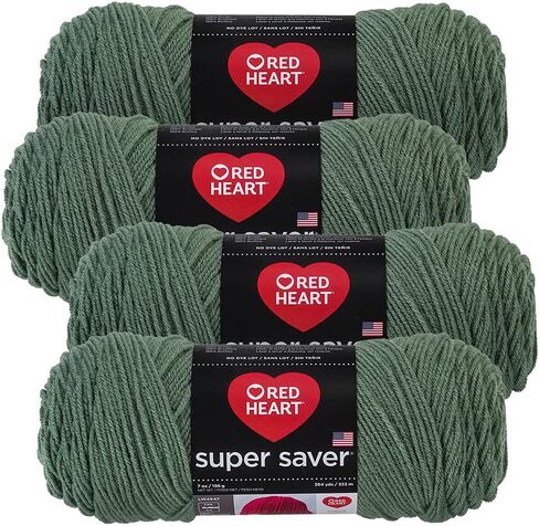 Red Heart Super Saver Yarn (4-Pack of 7oz Skeins) (Light Sage) in Kuwait