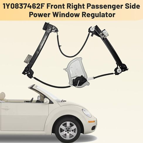 1Y0837462F Front Passenger Side Power Window Regulator Replacement for Volkswagen Beetle Convertible 2003-2010 Front Right Side Power Window Regulator 1Y0837462B in Kuwait