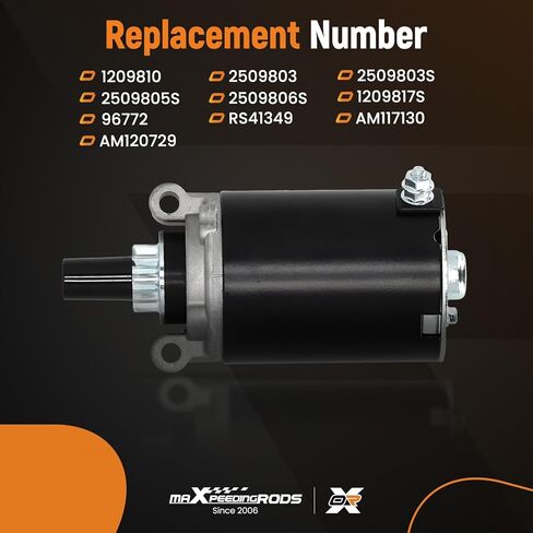 maXpeedingrods Starter Motor for for Kohler Engine, for John Deere STX30 STX38 STX46 1989-1996, LT150 LT160, 12V 10Teeth CCW, Replace# 1209810 2509803 AM117130 AM120729 in Kuwait