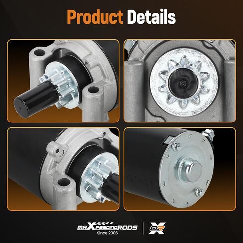 maXpeedingrods Starter Motor for for Kohler Engine, for John Deere STX30 STX38 STX46 1989-1996, LT150 LT160, 12V 10Teeth CCW, Replace# 1209810 2509803 AM117130 AM120729 in Kuwait