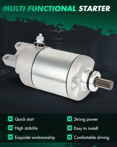 SCITOO Starter Motor 19619 for Polaris for Sportsman 400 HO 2008-2010 455cc for Mitsuba PMDD Volts: 12V ; Rotation: CW ; Number of Teeth: 9-Tooth Pinion ; Types: PMDD ; in Kuwait