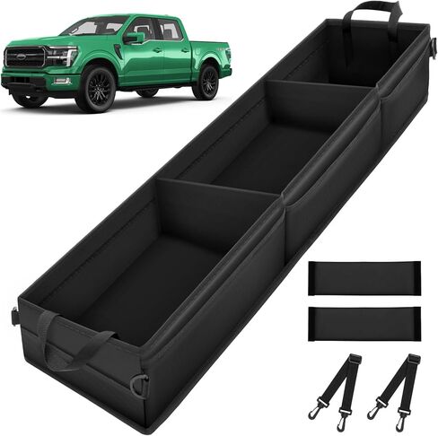 منظم صندوق تخزين تحت المقعد من Autorder مع 3 فواصل قابلة للفصل، متوافق مع 2015-2026 Ford F150 SuperCrew Cab & Crew Cab، يناسب 2017-2024 F250 F350 F450 F550 Super Duty Underseat Storage in Kuwait