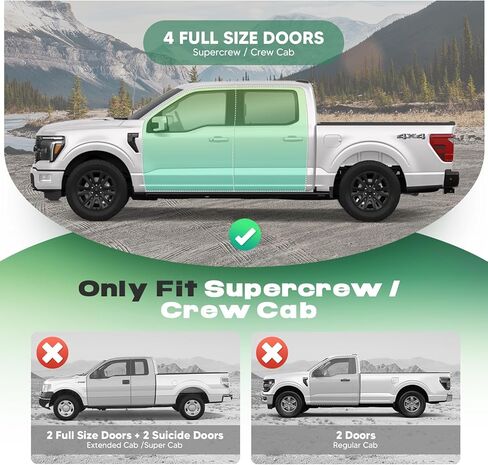 منظم صندوق تخزين تحت المقعد من Autorder مع 3 فواصل قابلة للفصل، متوافق مع 2015-2026 Ford F150 SuperCrew Cab & Crew Cab، يناسب 2017-2024 F250 F350 F450 F550 Super Duty Underseat Storage in Kuwait