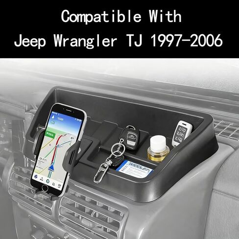 TJ Phone Mount for 1997-2006 Jeep Wrangler TJ Dashboard Cell Phone Holder with Storage Tray Interior Accessories in Saudi Arabia
