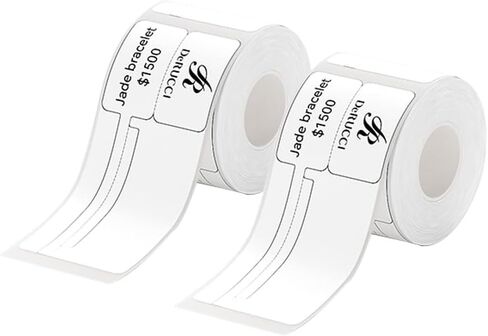 B1 Jewelry Label Tape Adapted Labels Sticker Standard Laminated Office Container Labeling Tape Replacement for Niimbot B21 B1 B3S Label Maker (2 Rolls, 02T White) in Saudi Arabia