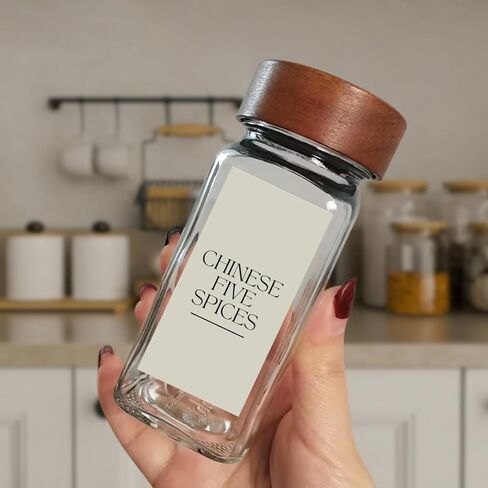 Spice Labels - 168 Aesthetic Beige Spice Labels for Jars - Waterproof Stickers for Spice containers - Preprinted Minmalist Oilproof Herbs & Seasoning Labels in Kuwait