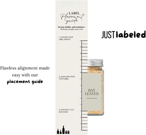 Spice Labels - 168 Aesthetic Beige Spice Labels for Jars - Waterproof Stickers for Spice containers - Preprinted Minmalist Oilproof Herbs & Seasoning Labels in Kuwait