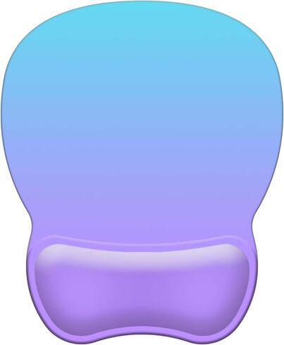 Mouse Pad with Support, Ergonomic Mouse Pad with Gel Wrist Rest Support Middle Concave Design, Comfortable Mousepad with Non-Slip PU Base for Home Office Working Studying (11 Purple Blue Gradient) in Saudi Arabia