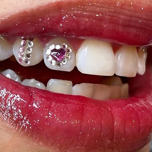 45PCS Dental Crystal Fashion Teeth Gems Beauty Diamond Tooth Jewelry Ornaments Butterfly Tooth Gems Teeth Jewelry Gem Decoration DIY Tools Various Shapes Color Denture Decoration in Kuwait