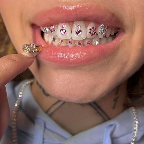 45PCS Dental Crystal Fashion Teeth Gems Beauty Diamond Tooth Jewelry Ornaments Butterfly Tooth Gems Teeth Jewelry Gem Decoration DIY Tools Various Shapes Color Denture Decoration in Kuwait