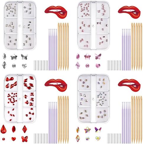 45PCS Dental Crystal Fashion Teeth Gems Beauty Diamond Tooth Jewelry Ornaments Butterfly Tooth Gems Teeth Jewelry Gem Decoration DIY Tools Various Shapes Color Denture Decoration in Kuwait