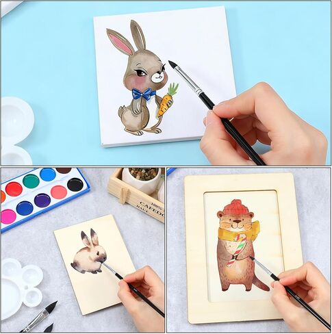 4Pcs Cat Tongue Watercolor Brush Set, Oval Water Color Paint Brushes, Water Color Paint Brushes for Acrylic Painting Floral Petal, Professional Cat Tongue Paintng Brush for Artists & Beginners in Saudi Arabia