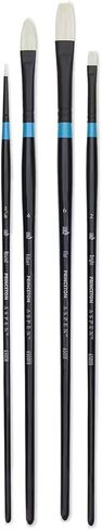 Princeton Aspen Professional Paint Brush Set, 4-Piece Long Handle Synthetic Brushes with Medium-Stiff, No-Shedding Bristles for Acrylic, Oil & Water-Soluble Oil Painting in Saudi Arabia