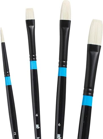 Princeton Aspen Professional Paint Brush Set, 4-Piece Long Handle Synthetic Brushes with Medium-Stiff, No-Shedding Bristles for Acrylic, Oil & Water-Soluble Oil Painting in Saudi Arabia