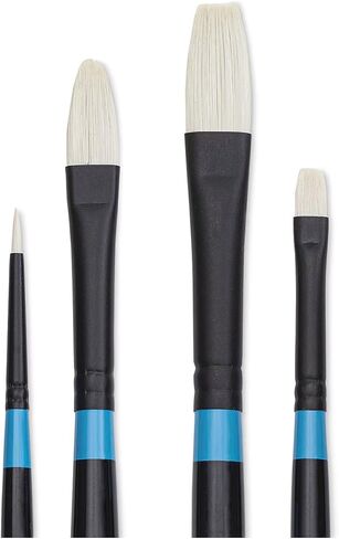Princeton Aspen Professional Paint Brush Set, 4-Piece Long Handle Synthetic Brushes with Medium-Stiff, No-Shedding Bristles for Acrylic, Oil & Water-Soluble Oil Painting in Saudi Arabia