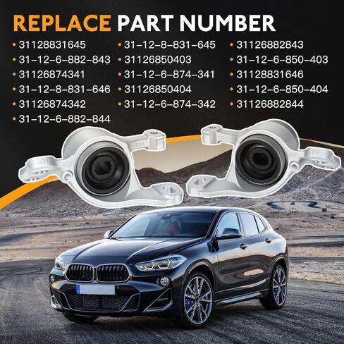 دعامة ذراع التحكم الأمامية السفلية الخلفية تناسب 1.5L 2.0L BMW M235i xDrive 228i Gran Coupe 2020-2024، X1 2016-2022، X2 2018-2023، استبدل 31126882844 جلبة ذراع التحكم في التعليق (LH & RH) in Kuwait