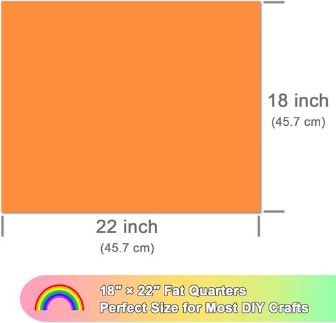 12 Pieces 18″ x 22″ Fat Quarter Bundle — Solid Cotton Quilting Fabric (Sweet Rainbow) in Kuwait