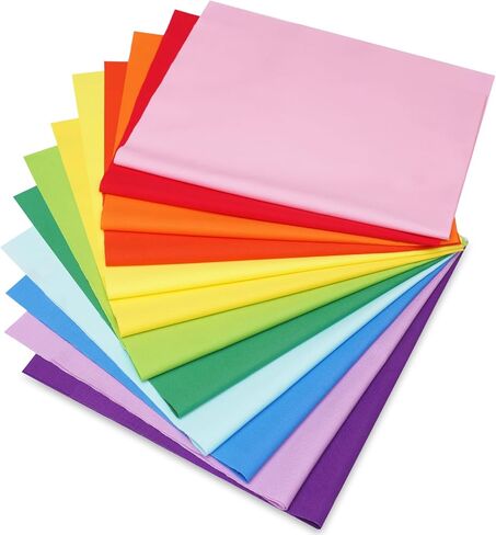 12 Pieces 18″ x 22″ Fat Quarter Bundle — Solid Cotton Quilting Fabric (Sweet Rainbow) in Kuwait