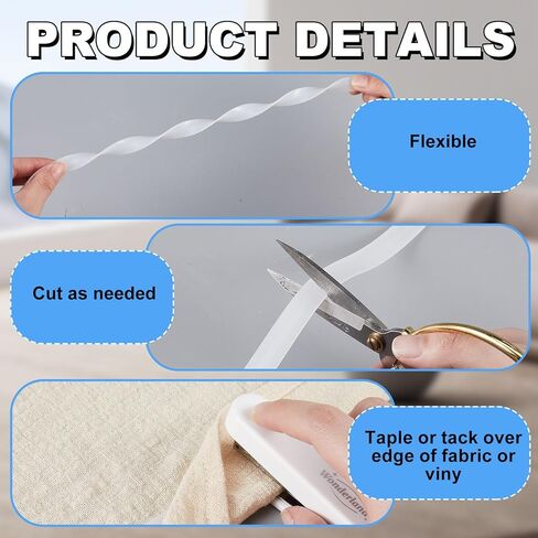 Dansydaisy 2 Roll 21 Yards Plastic Tack Strip 1/2 Plastic Upholstery Tack Strip, Marine Grade Waterproof, Not Cardboard, for Auto Boat Furniture Upholstery in Kuwait