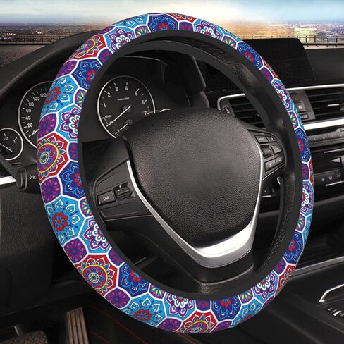 Strawberry Neoprene Steering Wheel Cover for Women & Men - Universal 15 Inch Non-Slip Cute Steering Wheel Cover, Fits Most Cars, SUVs, Auto Vehicles in Kuwait