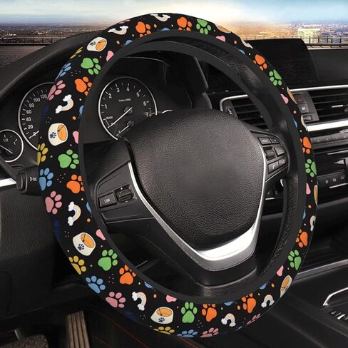 Strawberry Neoprene Steering Wheel Cover for Women & Men - Universal 15 Inch Non-Slip Cute Steering Wheel Cover, Fits Most Cars, SUVs, Auto Vehicles in Kuwait
